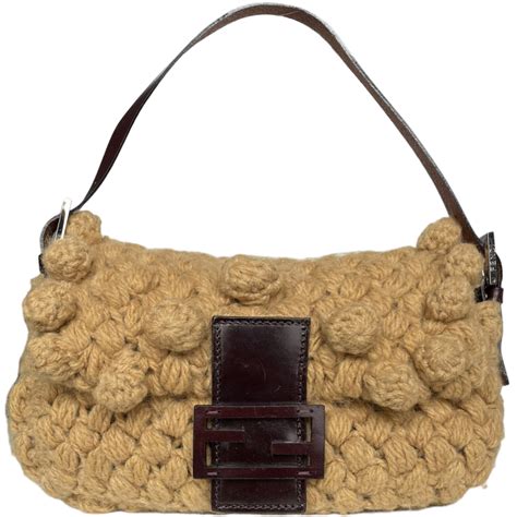 fendi crochet baguette|baguette fendi vintage.